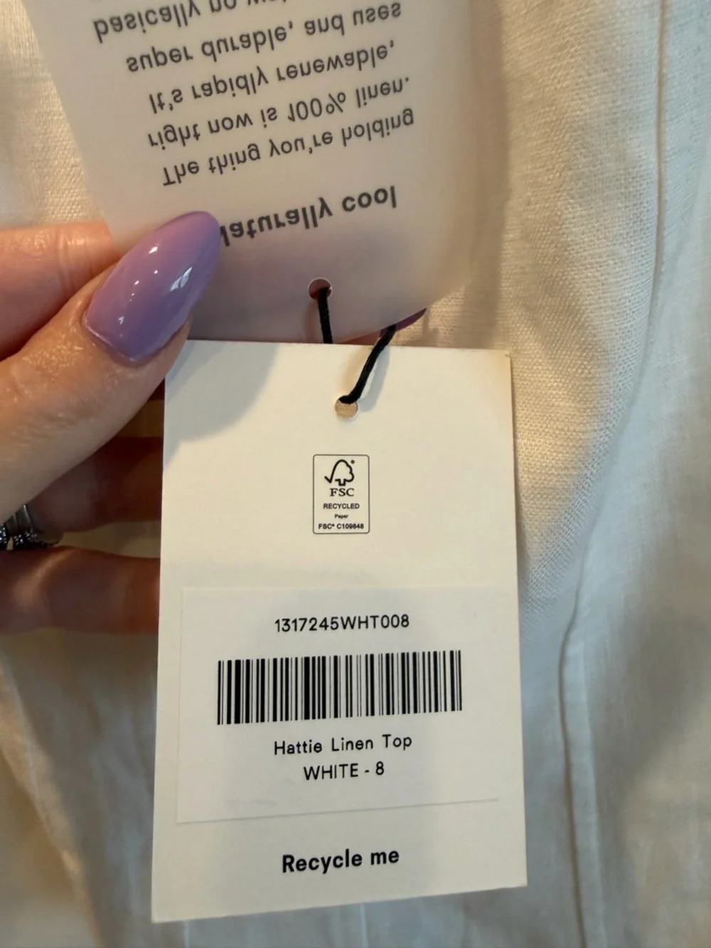 Reformation Hattie Linen Top - Picture 5 of 5
